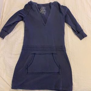 Gap Hooded Blue Sweatshirt Dress size small